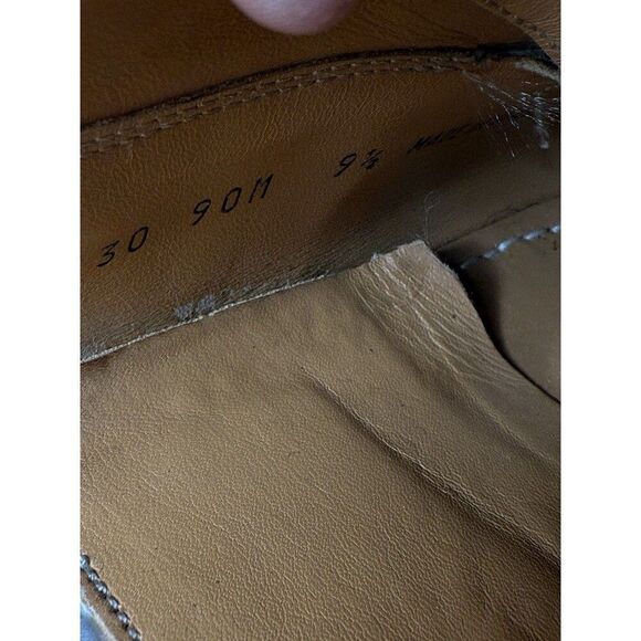 Mezlan Spain Brown Calfskin Leather Dress Shoes Men's 9.5 Cap-toe Derby Oxfords - Picture 11 of 12